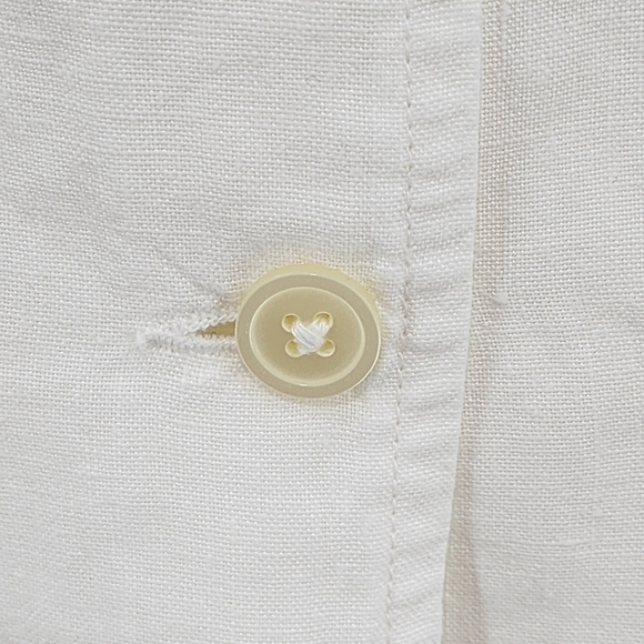 Liz Claiborne Women's 100% Linen Button Front Top Lagenlook Size Small - Picture 6 of 7